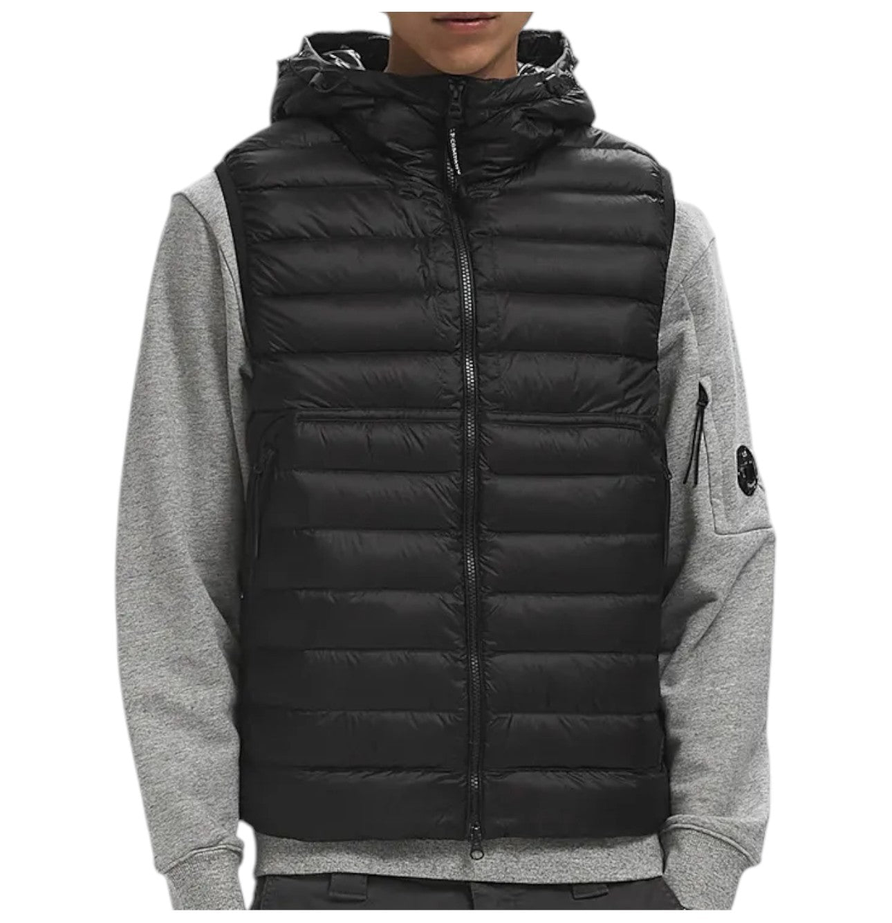 C.P Company, D.D. Shell Goggle Down Gilet in Black