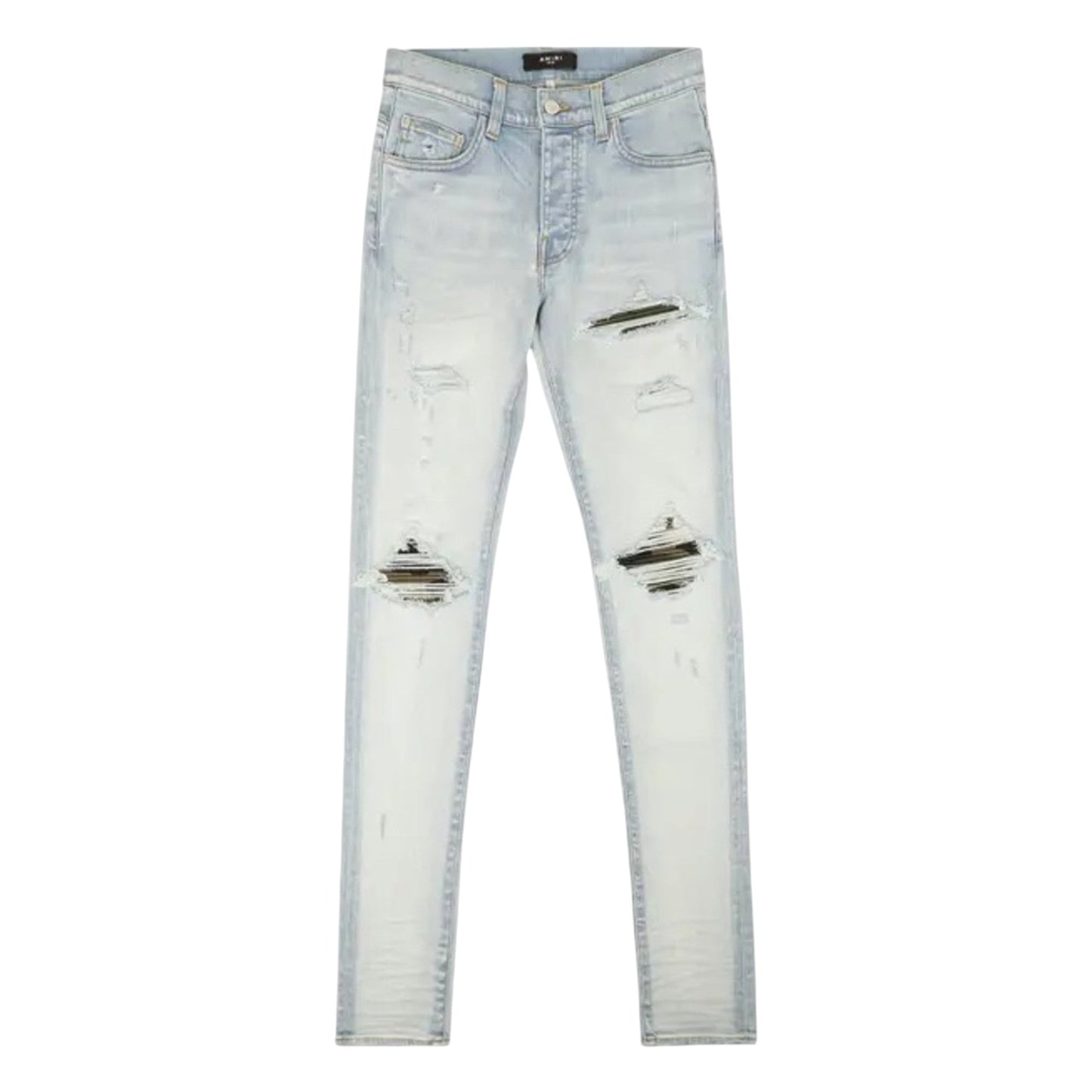 Amiri MX1 Camo Jean Light Indigo Blue Jeans