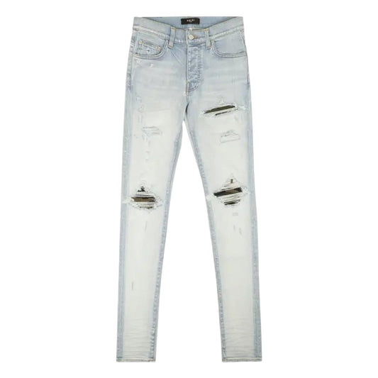 Amiri MX1 Camo Jean Light Indigo Blue Jeans