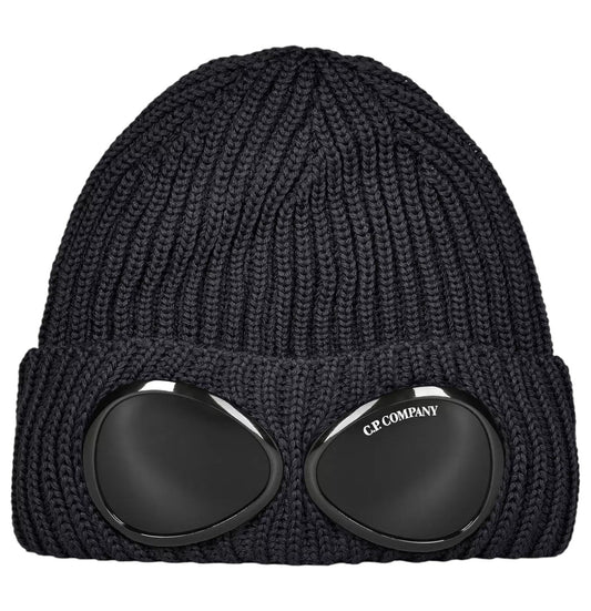 C.P. Company, Merino Wool Goggle Beanie - Black