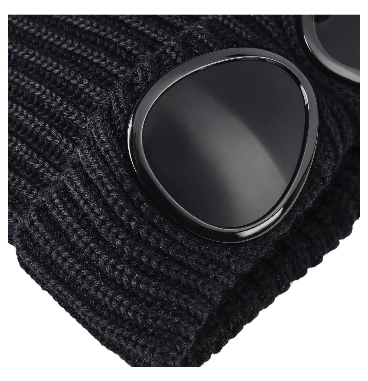 C.P. Company, Merino Wool Goggle Beanie - Black