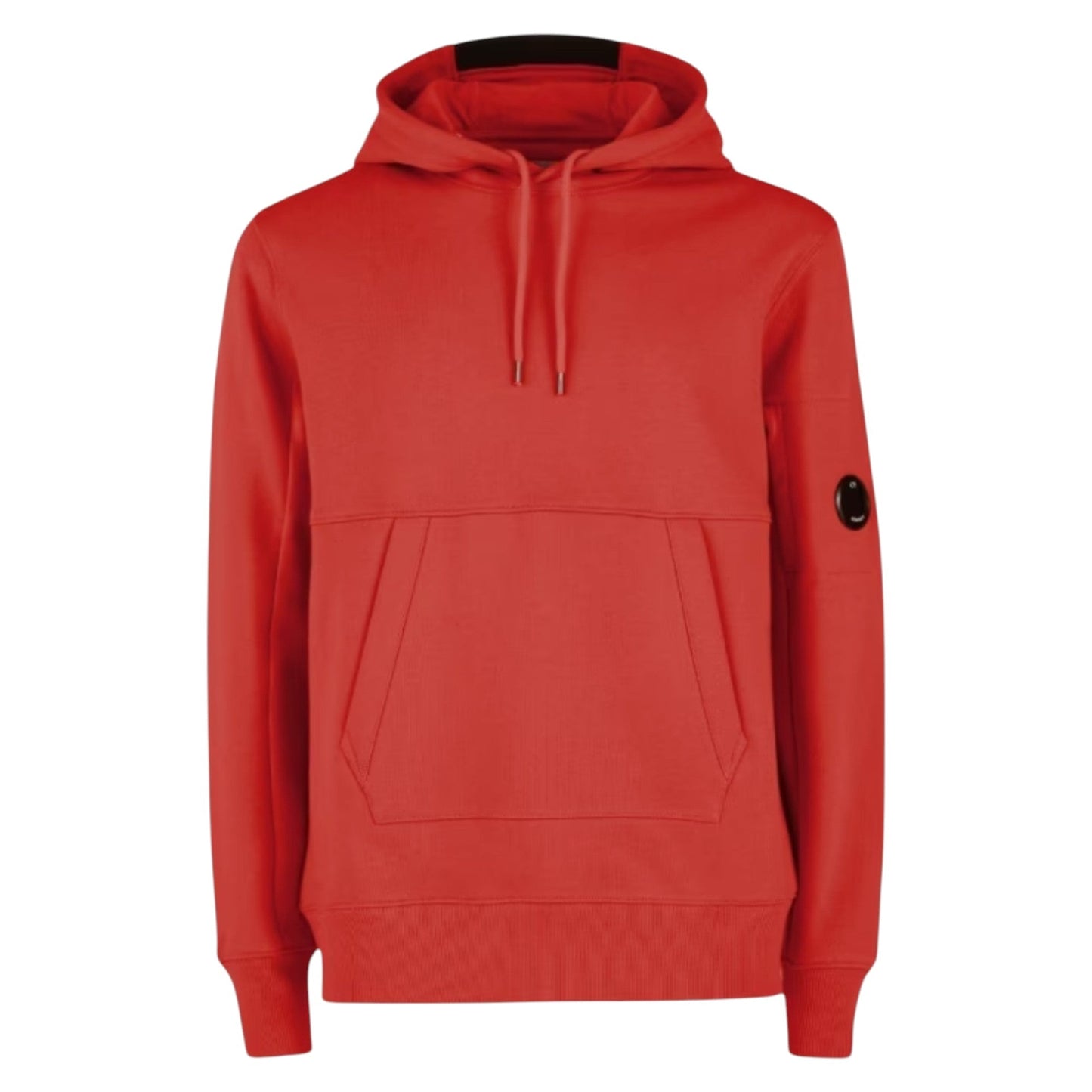 C.P. Company Diagonal Raised Fleece Pocket Lens Red Hoodie