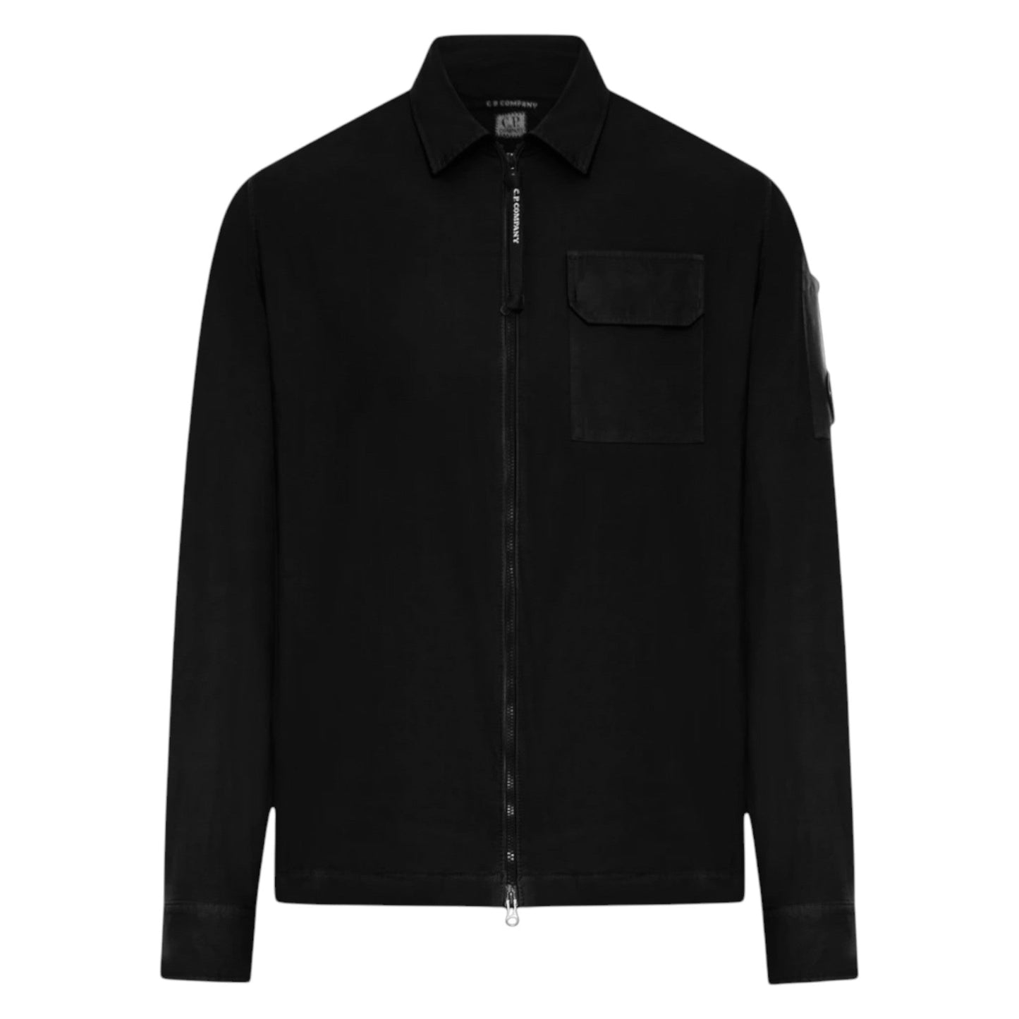 C.P. Company Gabardine Zip-Up Black Overshirt