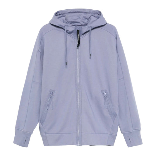 C.P. Company Diagonal Rasied Fleece Zip Up Goggle Cosmic Lilac Hoodie