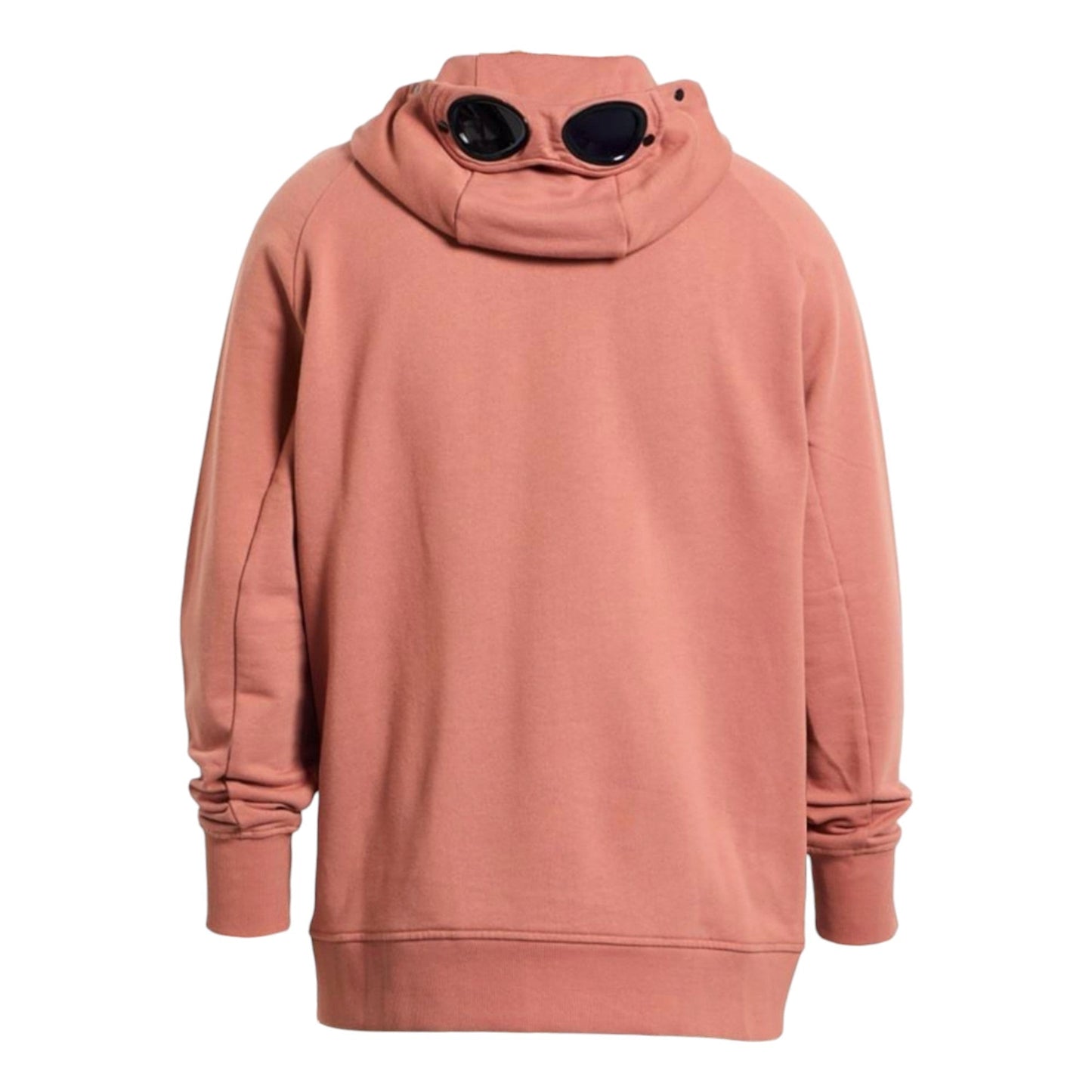 C.P. Company Diagonal Rasied Fleece Zip Up Goggle Antique Rose Pink Hoodie