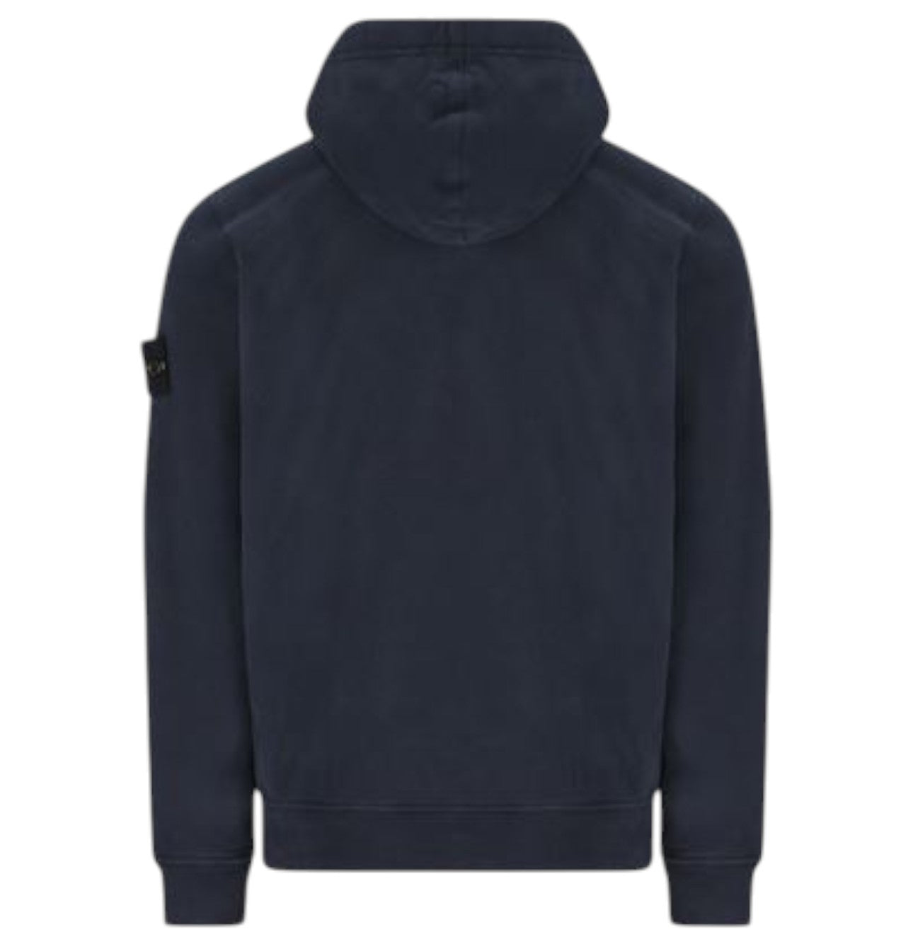 Stone Island, Navy Blue Brushed Organic Cotton Fleece Hooded Sweatshirt