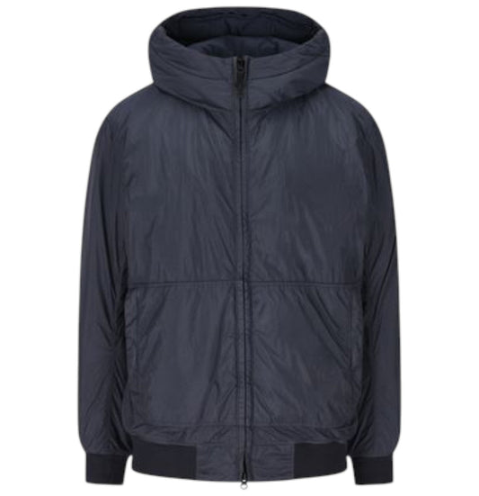 Stone Island, Crinkle Reps NY Hooded Padded Jacket - Blue