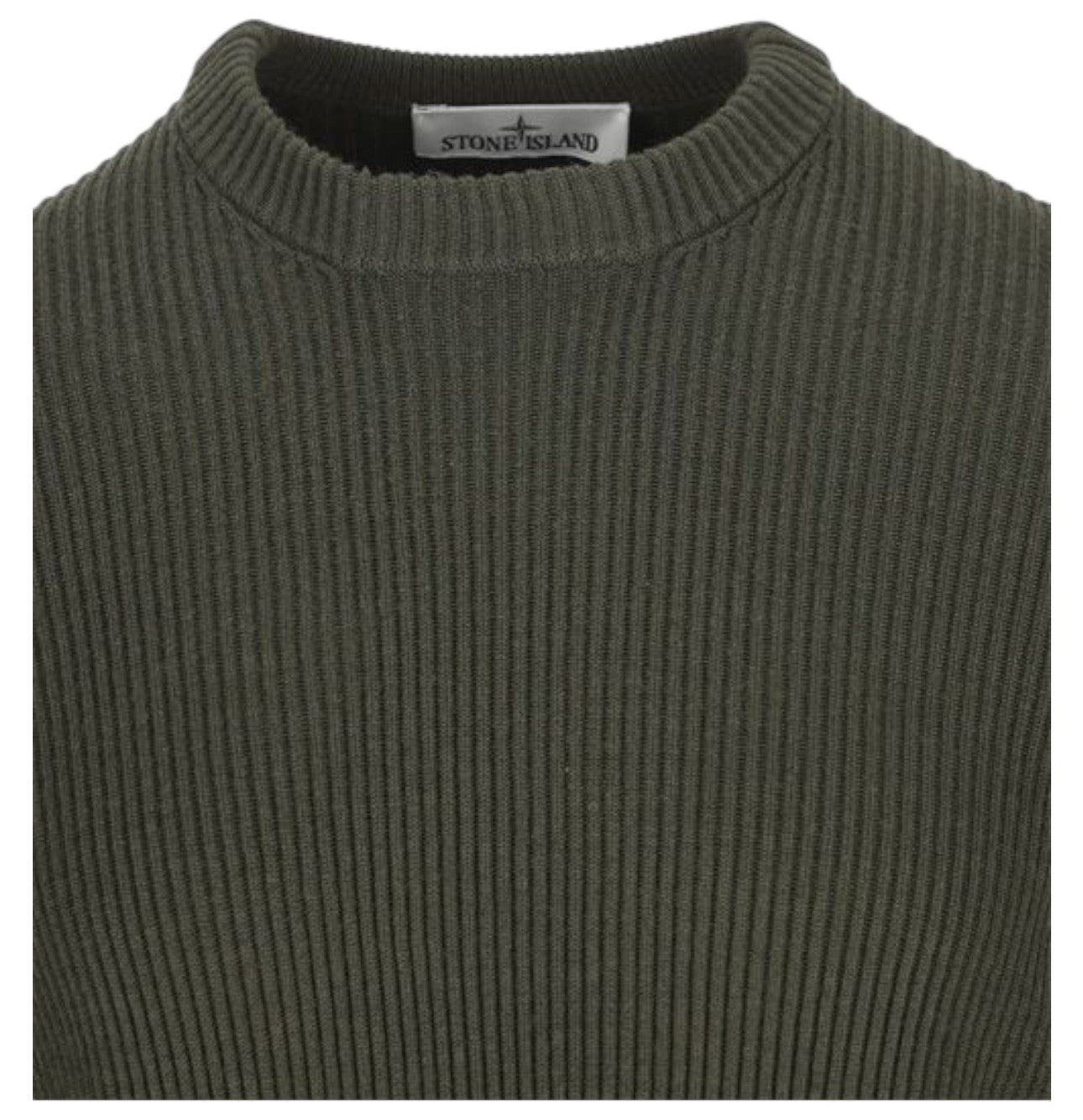 Stone Island, Full Rib RWS Wool Crewneck Jumper – Military Green
