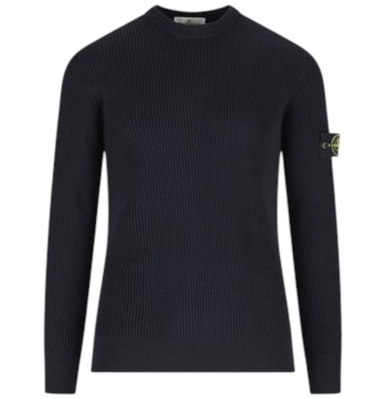 Stone Island, Full Rib RWS Wool Crewneck Jumper – Navy Blue