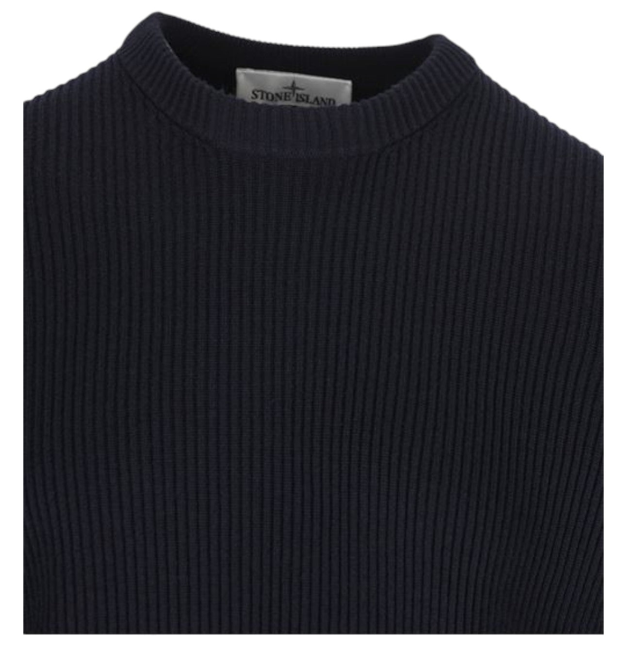 Stone Island, Full Rib RWS Wool Crewneck Jumper – Navy Blue