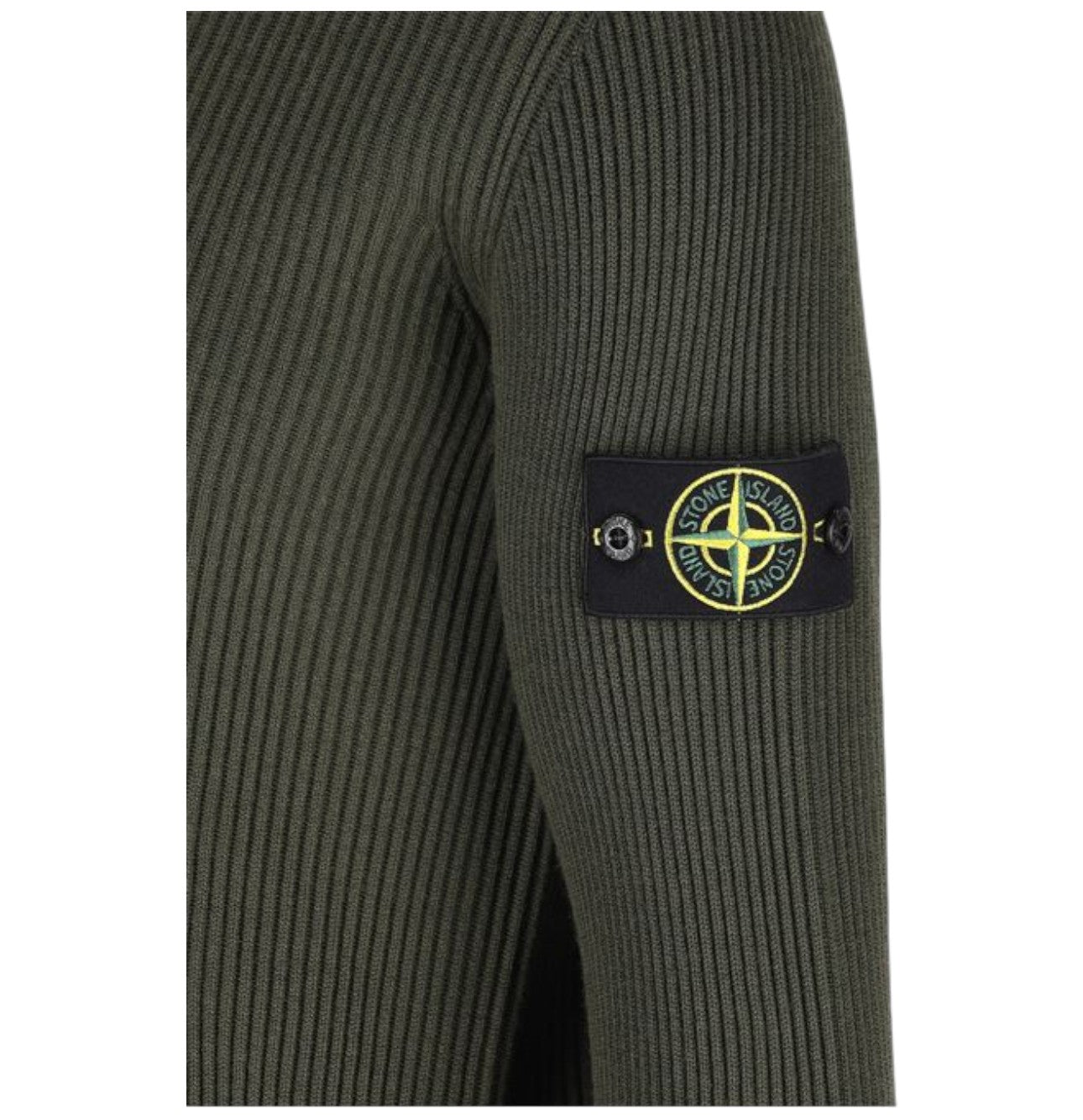 Stone Island, Full Rib RWS Wool Crewneck Jumper – Military Green